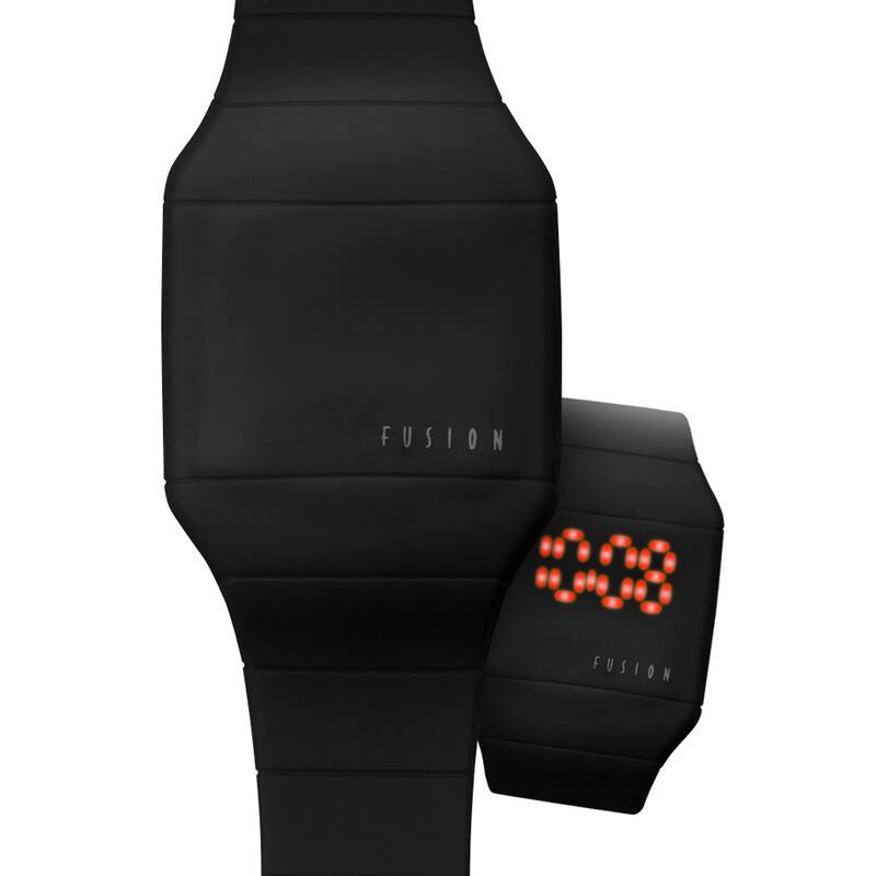 Dakota Fusion 'Black Hidden Touch' Digital LED Watch