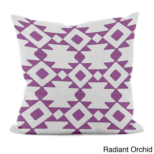16 x 16-inch Geometric Decorative Throw Pillow - Radiant Orchid