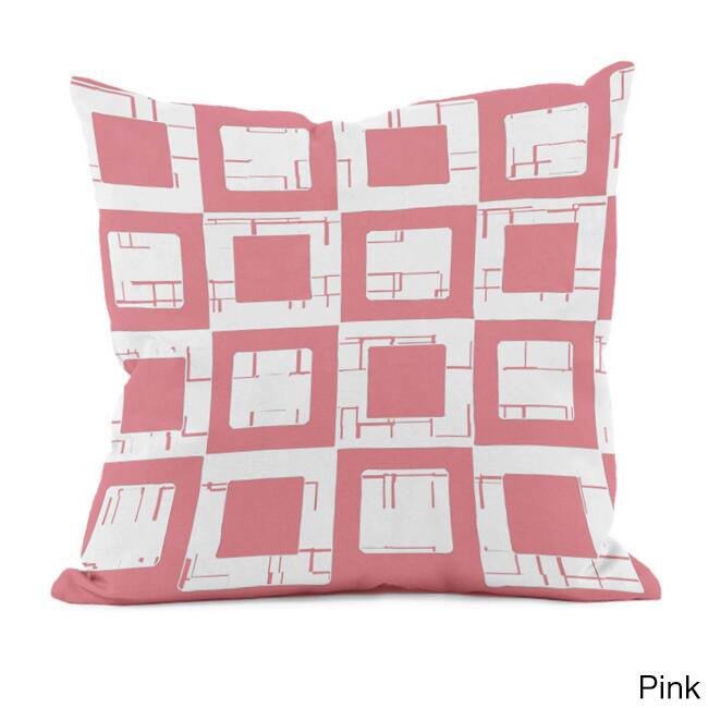 20 x 20-inch Layered Geometric Print Decorative Throw Pillow