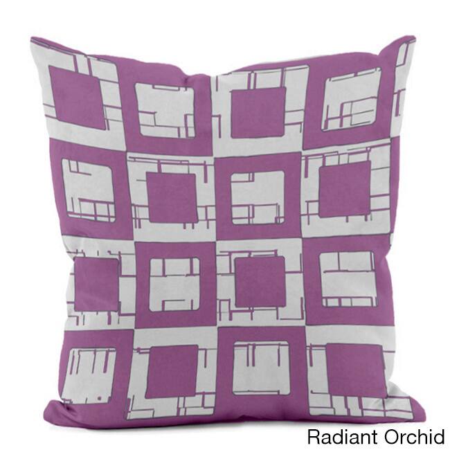 20 x 20-inch Layered Geometric Print Decorative Throw Pillow