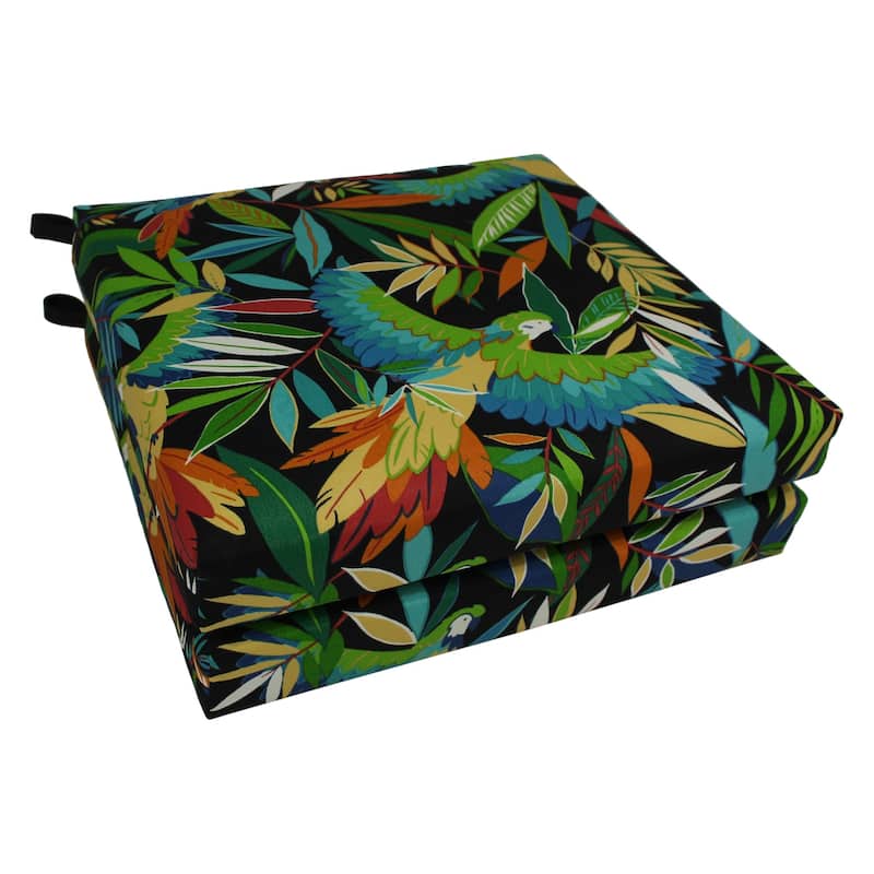 Blazing Needles 20-inch All-Weather Outdoor Chair Cushion (Set of 2) - 19" x 19"