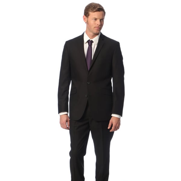 Kenneth Cole Reaction Men's Slim Fit Solid Black Suit Kenneth Cole Reaction Suits