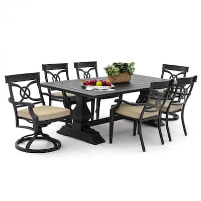 St. Charles 7-piece Cast Aluminum Patio Dining Set