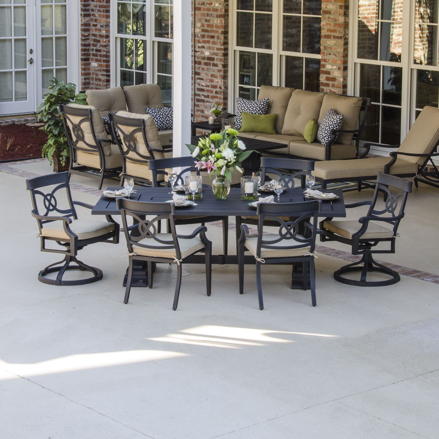 St. Charles 7 piece Cast Aluminum Patio Dining Set  