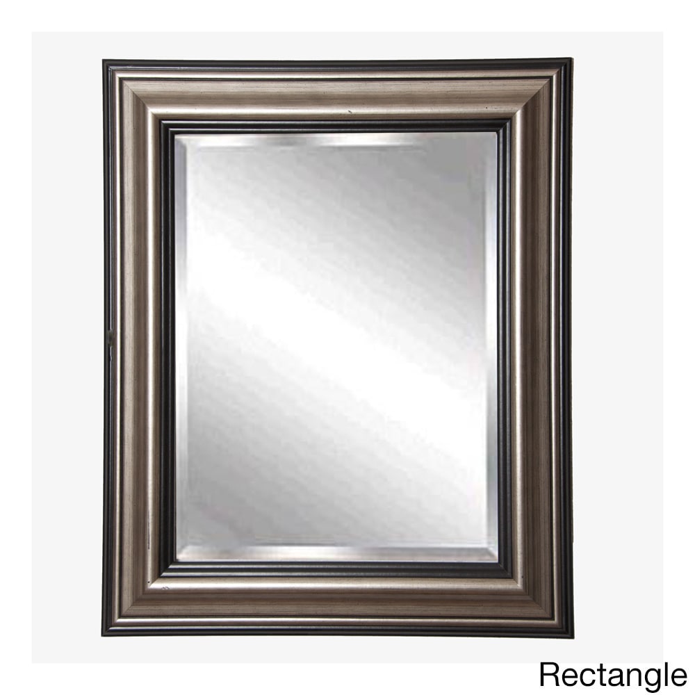 American Made Rayne Antique Silver/ Black Wall Mirror