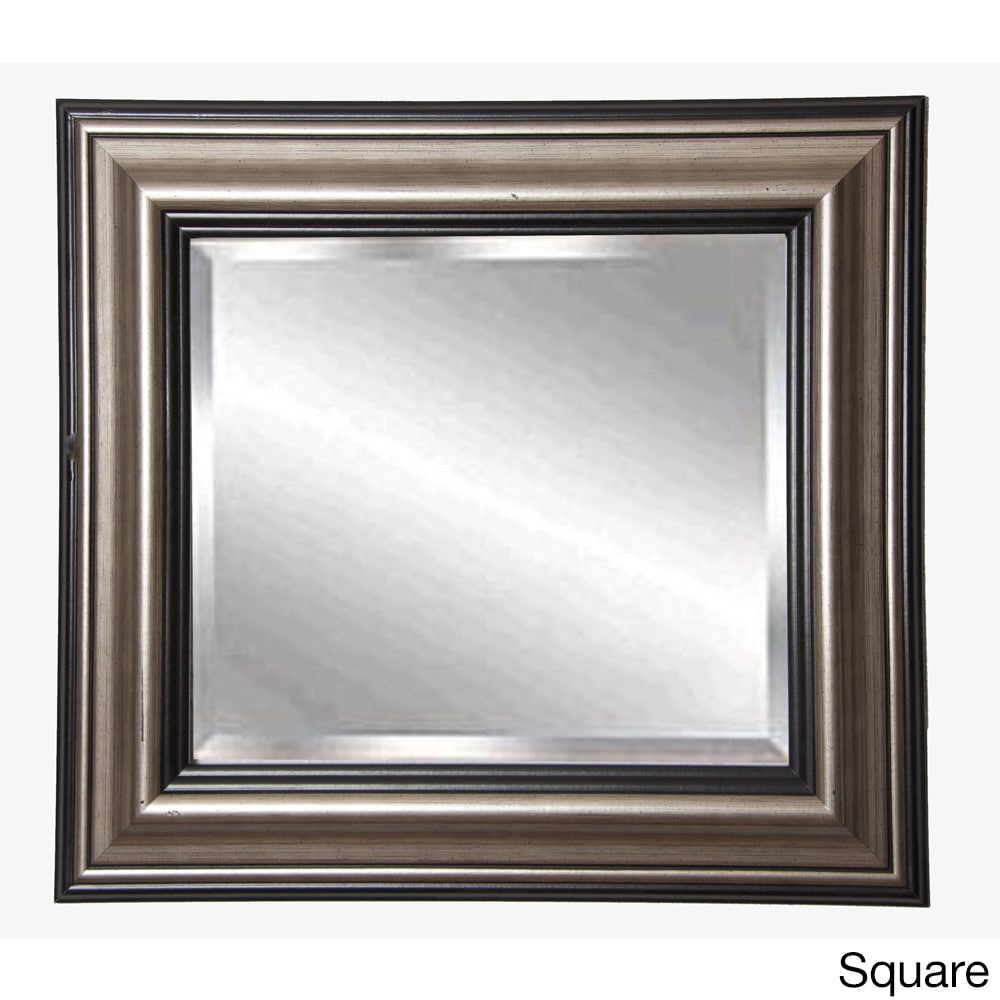 American Made Rayne Antique Silver/ Black Wall Mirror