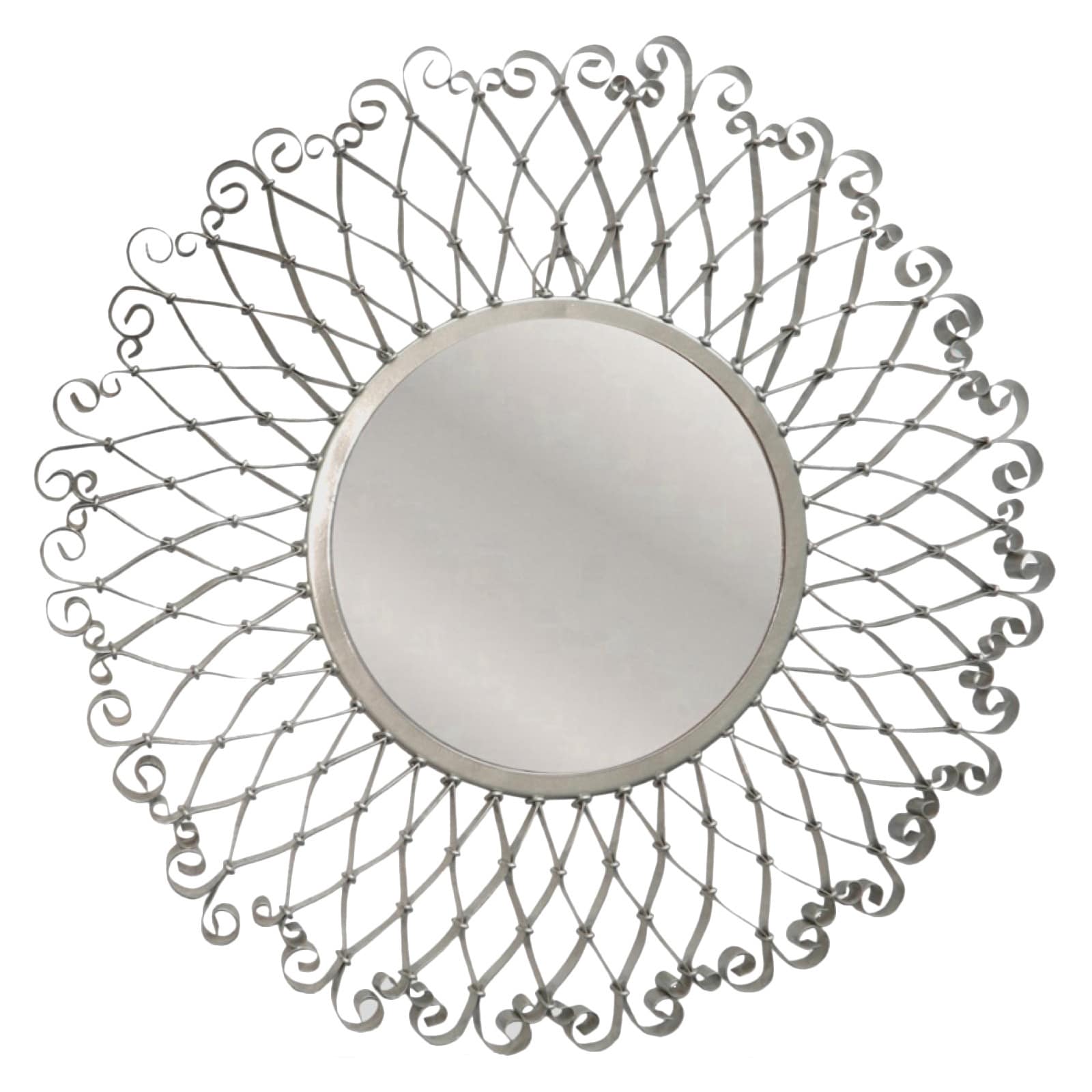 Lotus Silver Iron Mirror