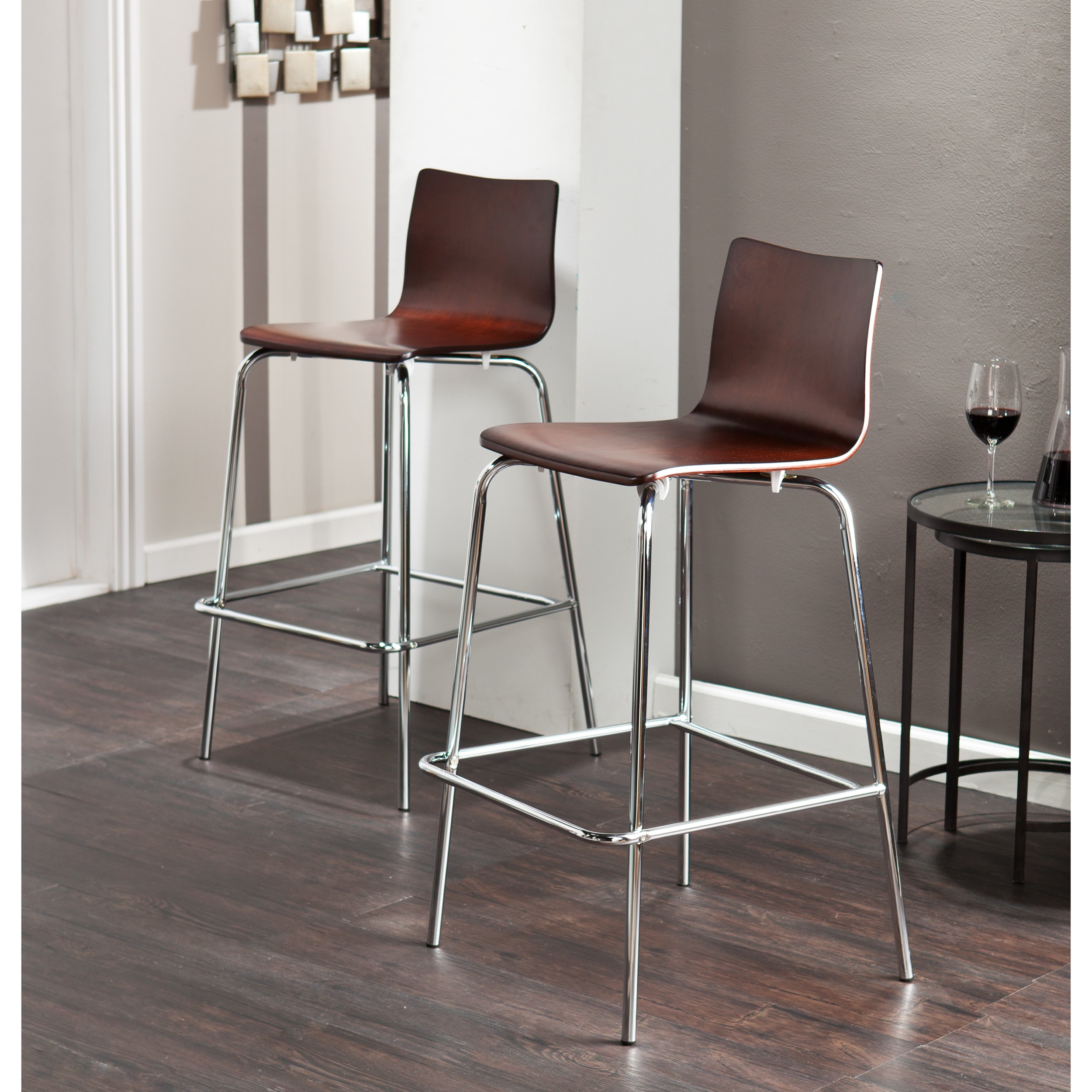 Holly   Martin Blence Espresso Barstools (set Of 2)