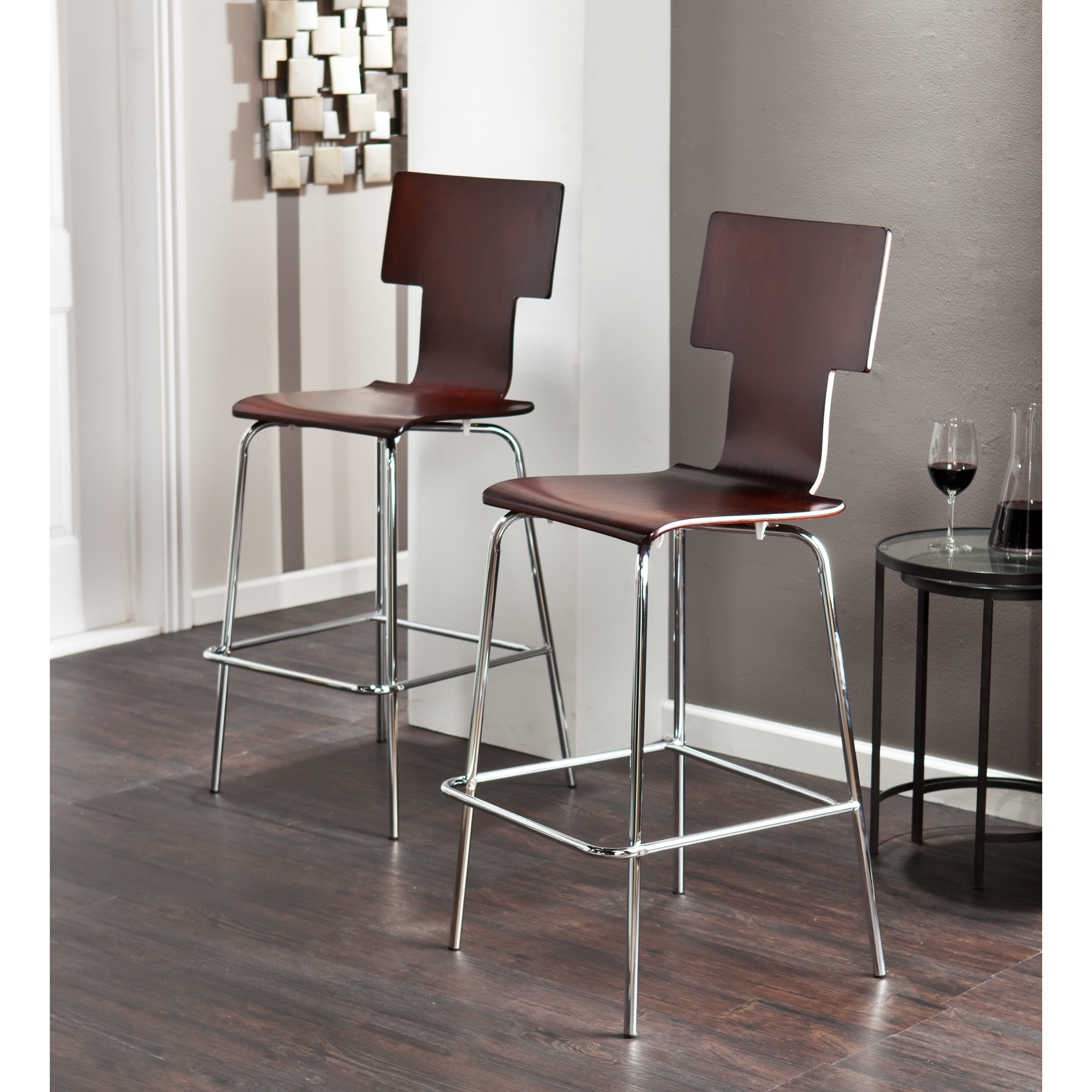 Holly   Martin Tebrack Espresso Barstools (set Of 2)