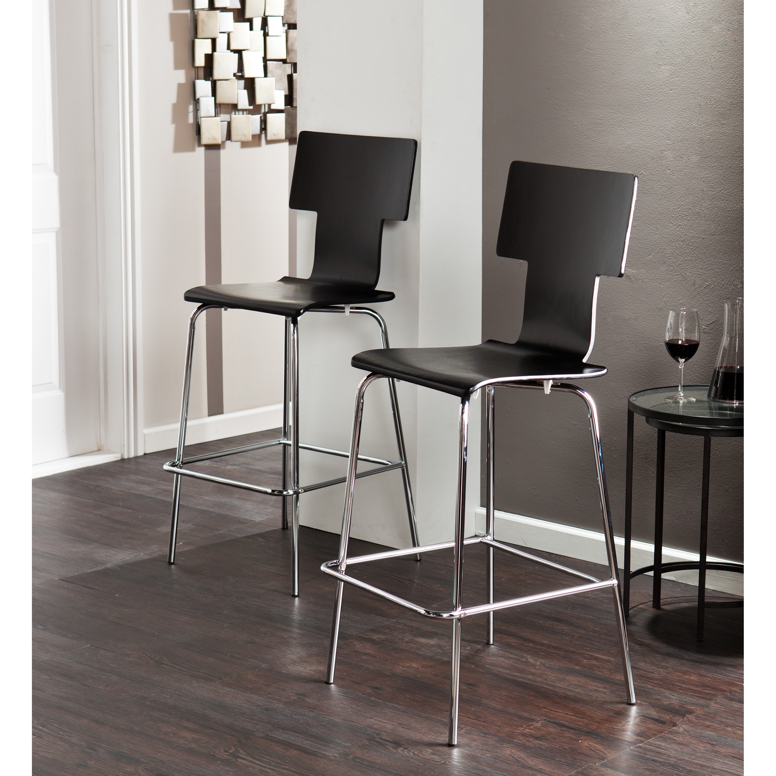 Holly   Martin Tebrack Black Barstools (set Of 2)