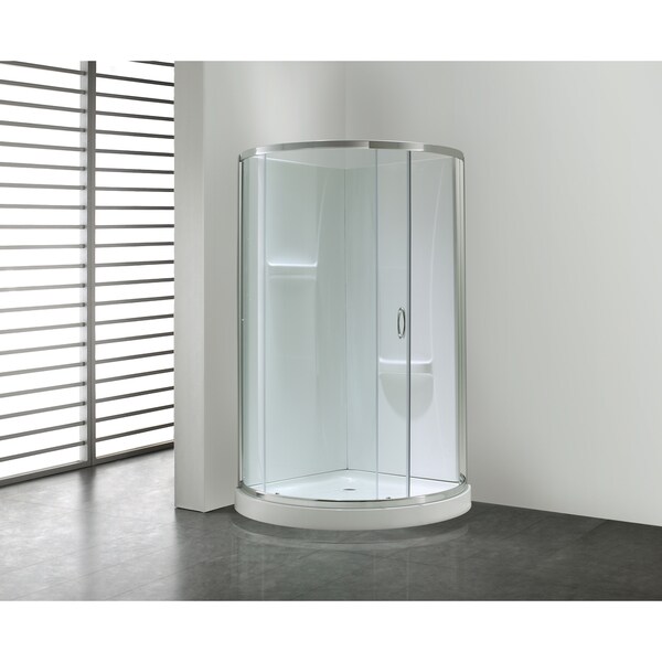 Shop OVE Decors Breeze 34-inch Round Corner Shower Enclosure - Free ...