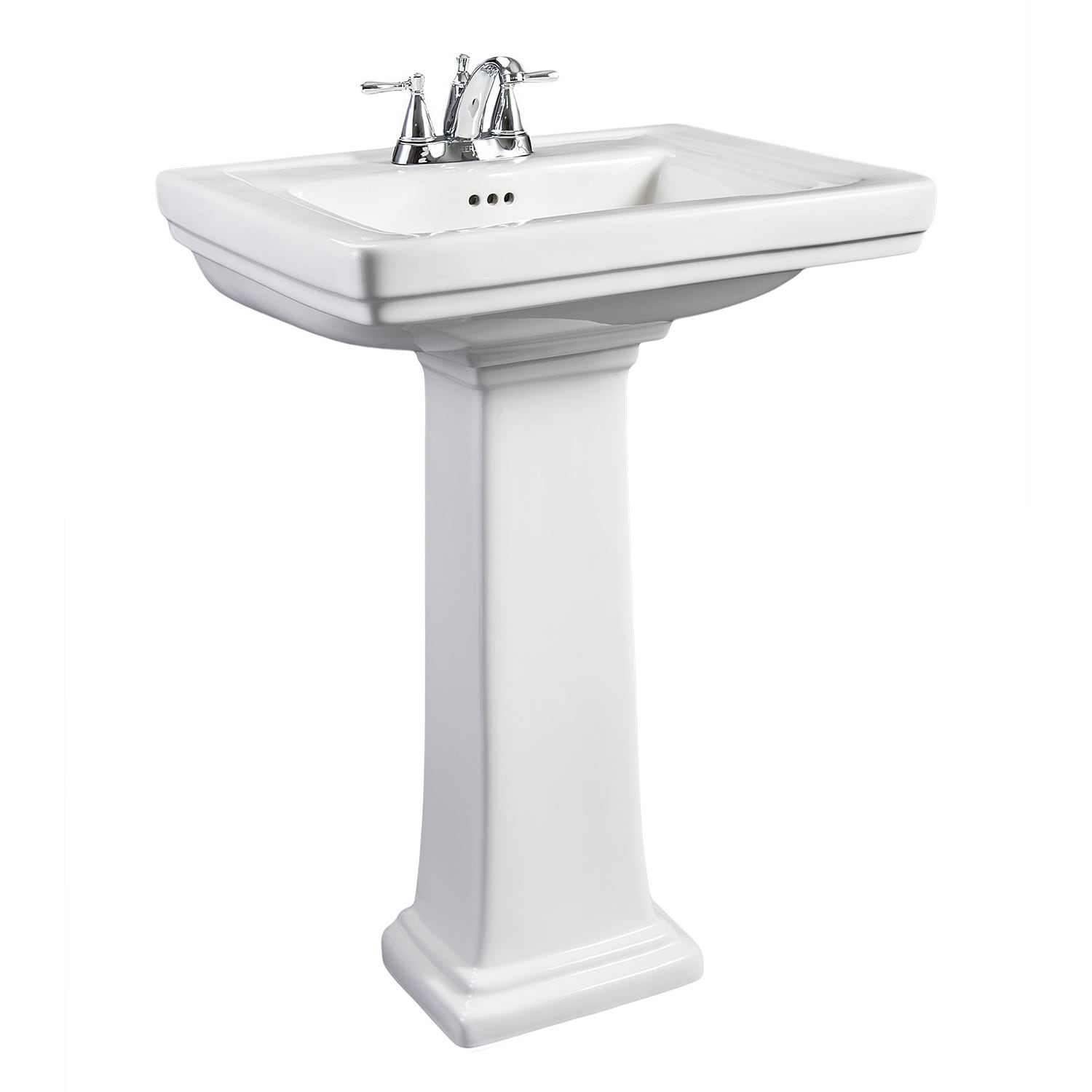 Hathaway Small White Porcelain Pedestal Sink