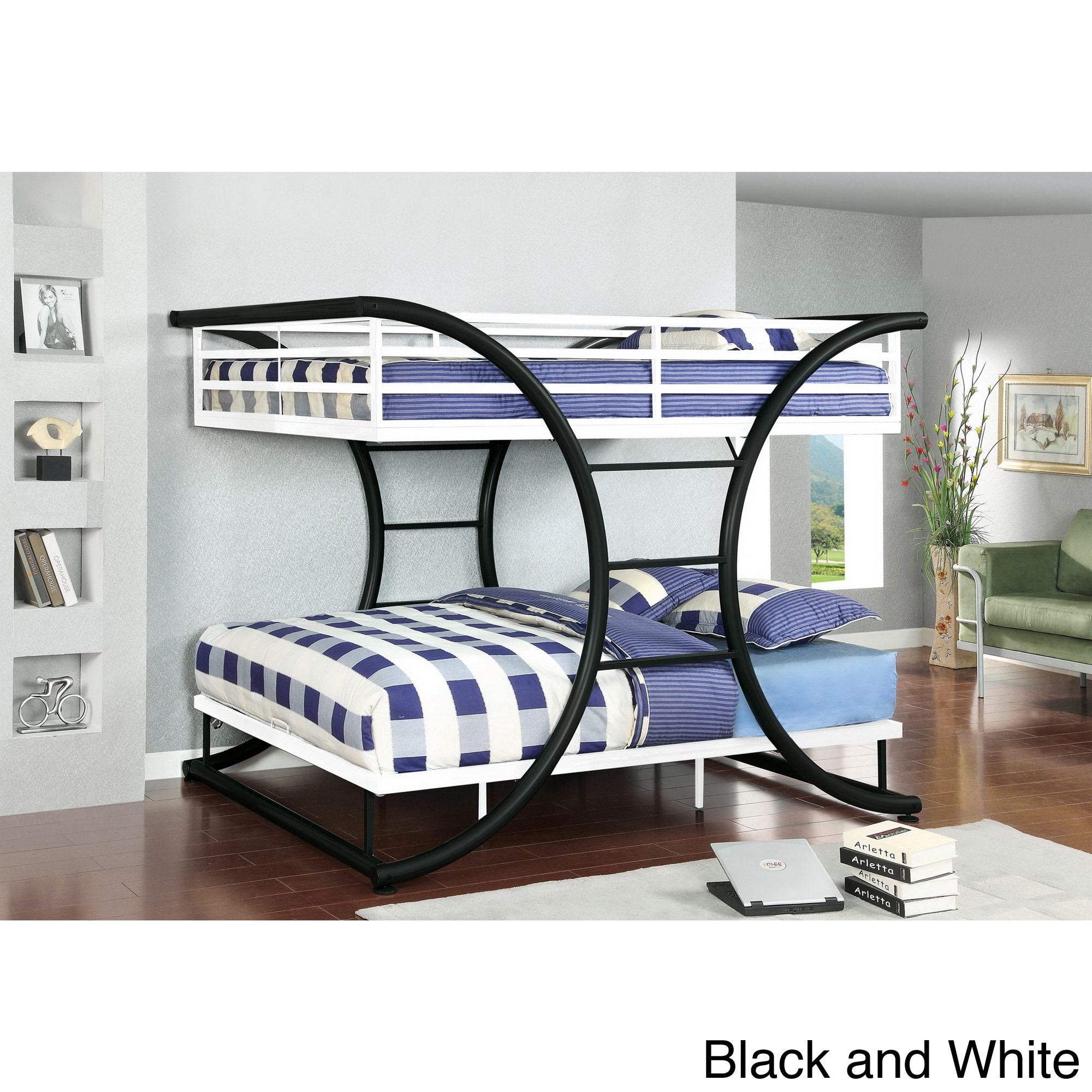 Furniture Of America Furniture Of America Armentia Full Over Full Metal Bunk Bed Black Size Full