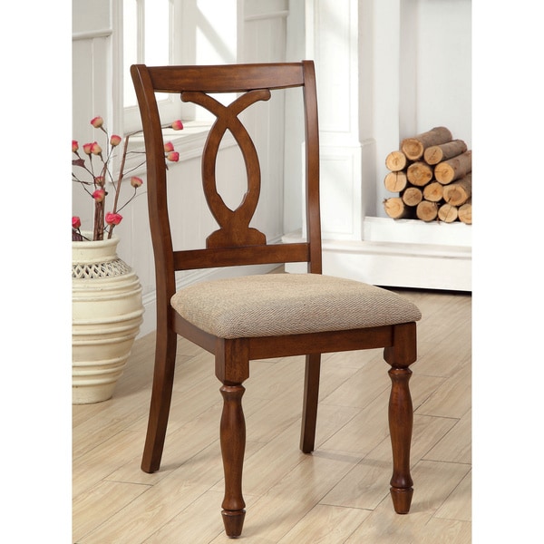 Furniture of America Rookster Dark Oak Dining Chairs (Set of 2