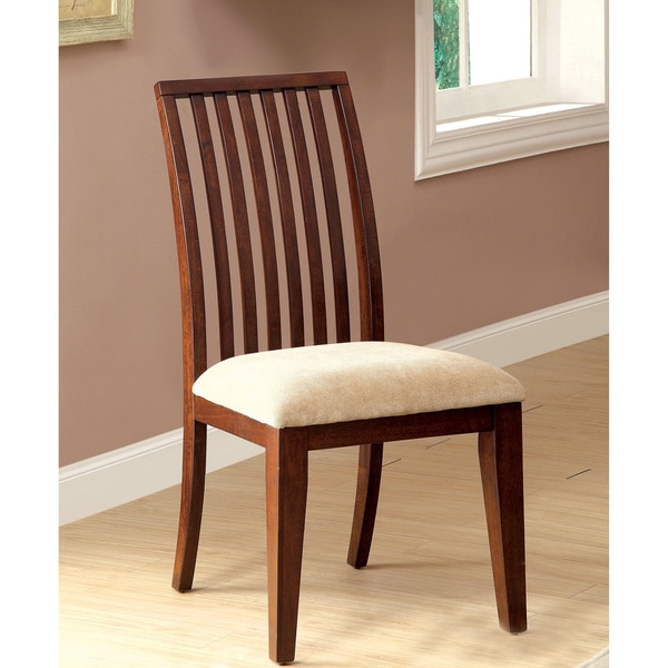 Furniture of America Morottia Brown Cherry Dining Chairs (Set of 2)