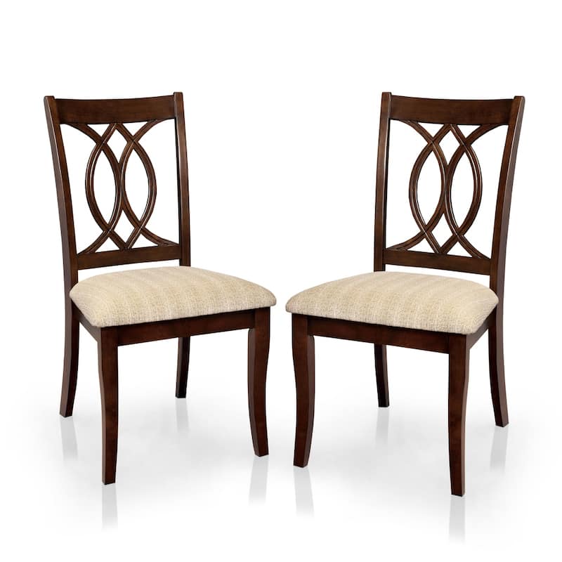 Elsie Traditional Brown Wood Dining Chairs (Set of 2) by Furniture of America
