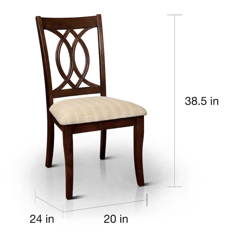 Elsie Traditional Brown Wood Dining Chairs (Set of 2) by Furniture of America