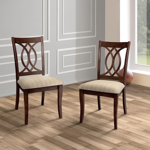 Furniture Of America Kitchen Dining Room Chairs Online At Cerille Rustic Brown Cherry Dining Chairs Set Of 2 By Foa