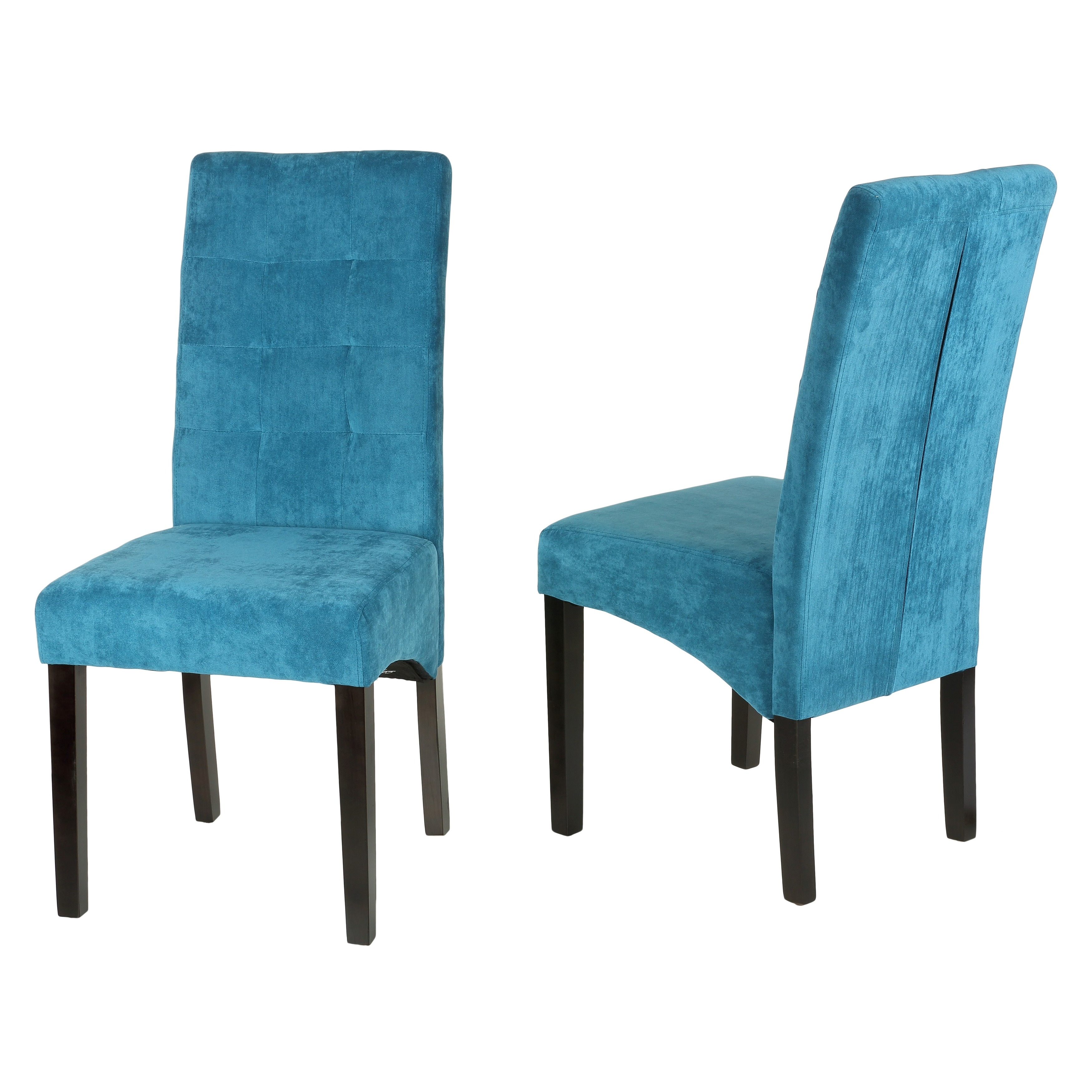 Cortesi Home Monty Blue Microfiber Dining Chairs (set Of 2)