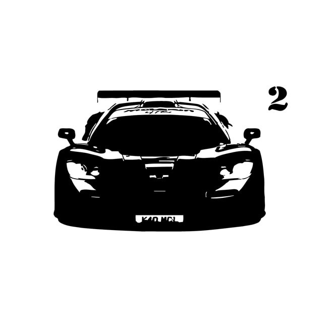 Mclaren Muscle Car Graphic Vinyl Wall Decal (BlackEasy to apply with included instructionsDimensions 22 inches wide x 35 inches long )