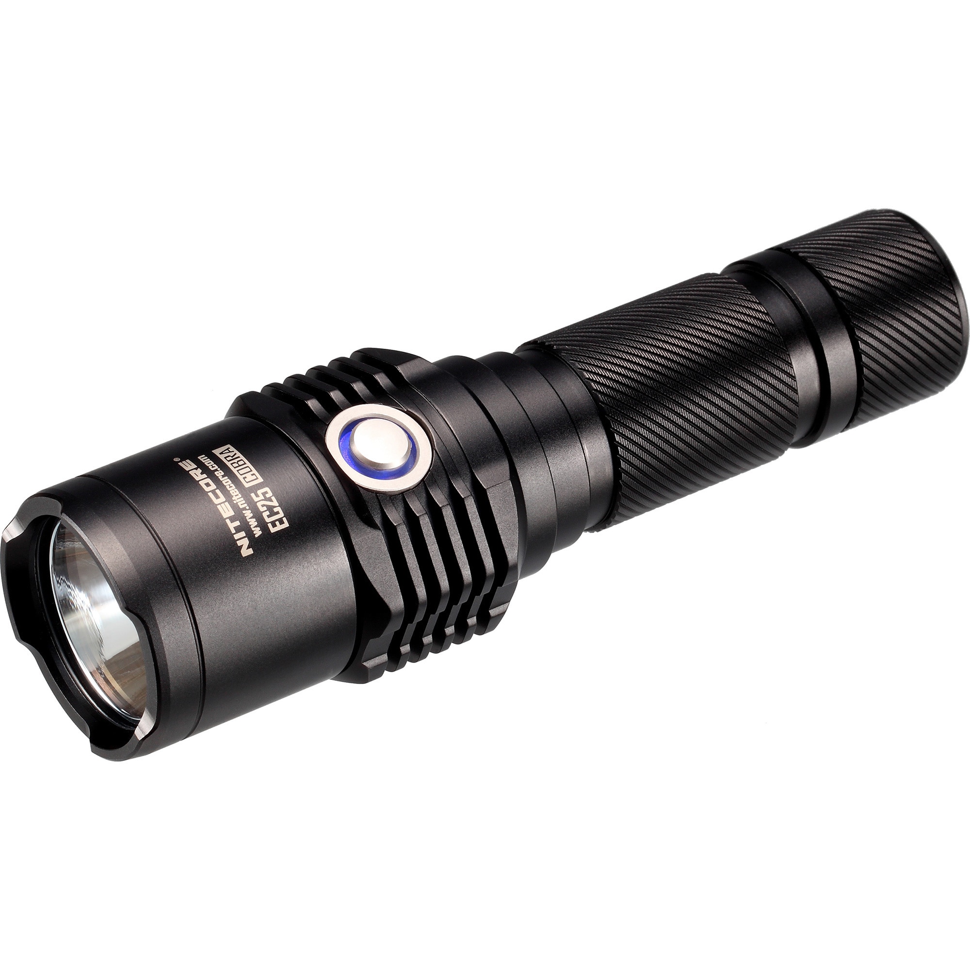 Nitecore Ec25 Cobra Flashlight (BlackLength 5 inchesHead diameter 1.75 inchesTail diameter 1 inchWeight 4.3 ounces )