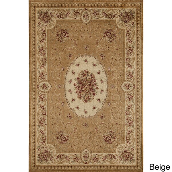 Florence Cream/ Multi Traditional Floral Area Rug - 5'3 x 7'10