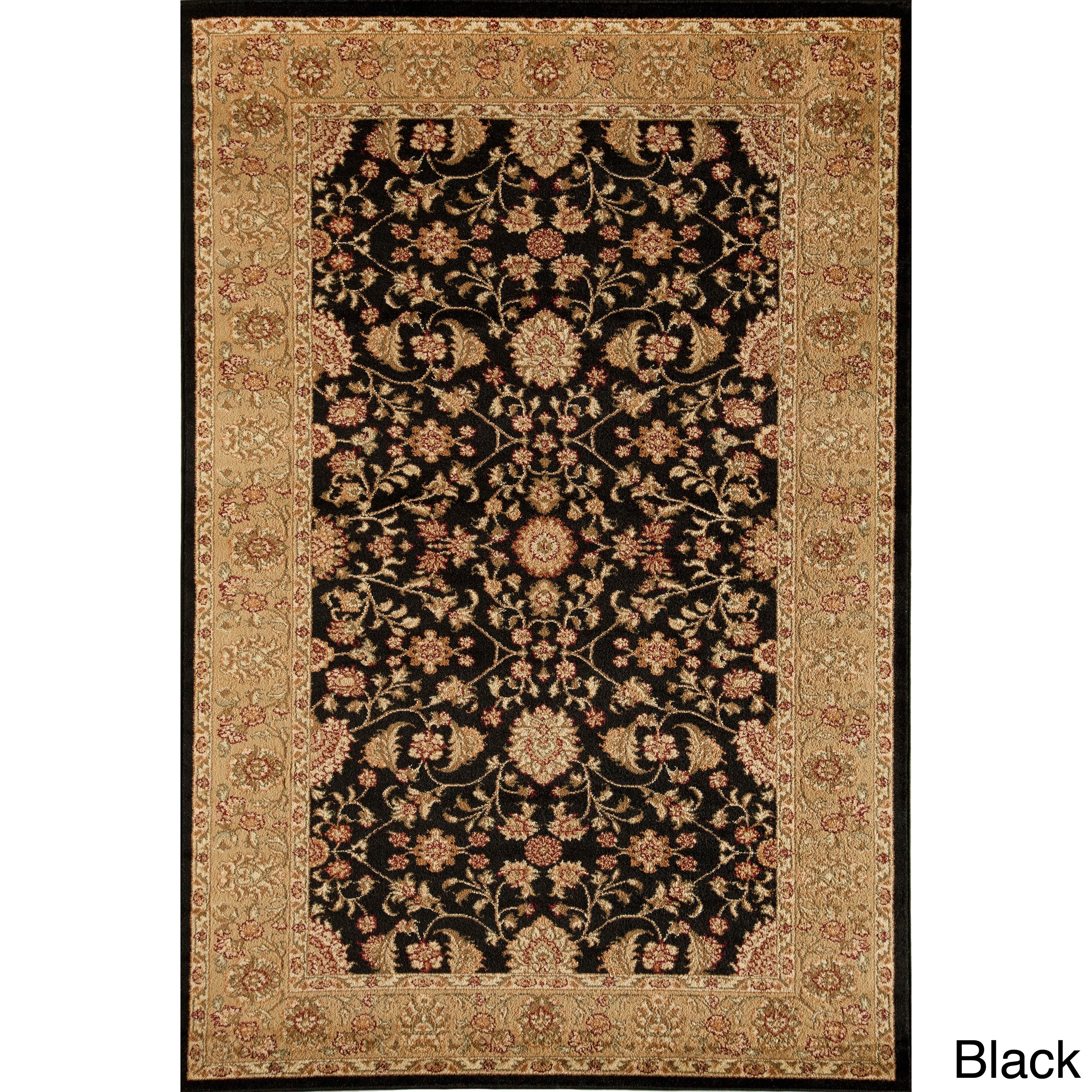 Sorrento Tabriz Bordered Traditional Floral Area Rug (67 X 96)