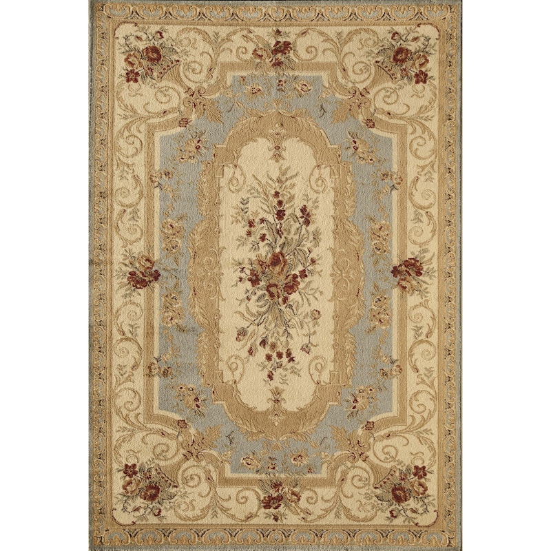 Zelda Oriental Area Rug - 6'7 x 9'6 - Light Blue