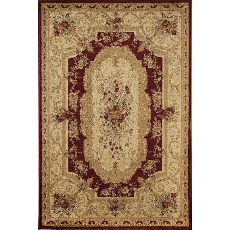 Zelda Oriental Area Rug - 6'7 x 9'6 - Red