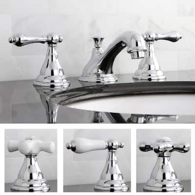 Kingston Brass Contemporary Polished Chrome Widespread Bathroom Faucet