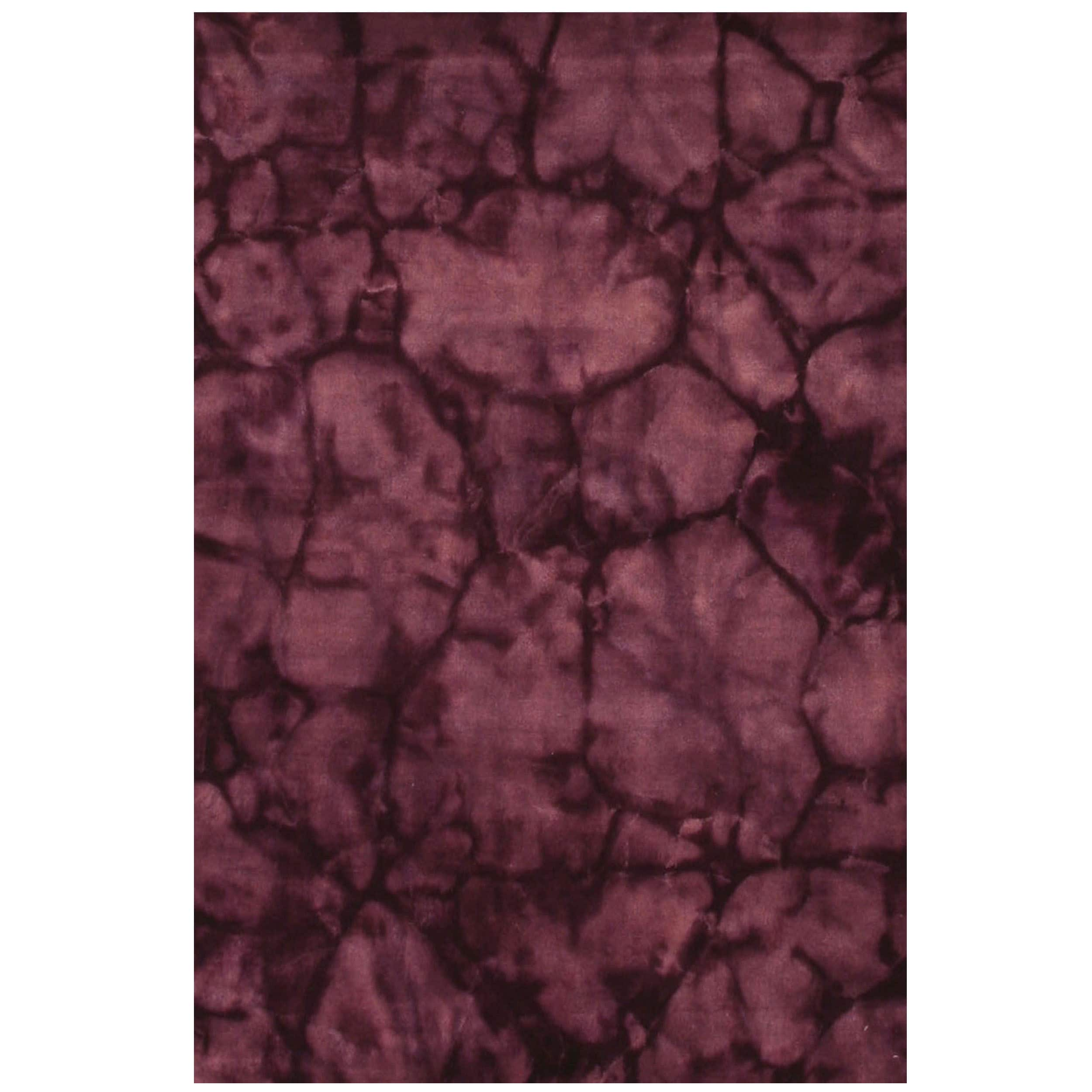 Handmade Wool Purple Dip Dyed Rug (5 X 8)