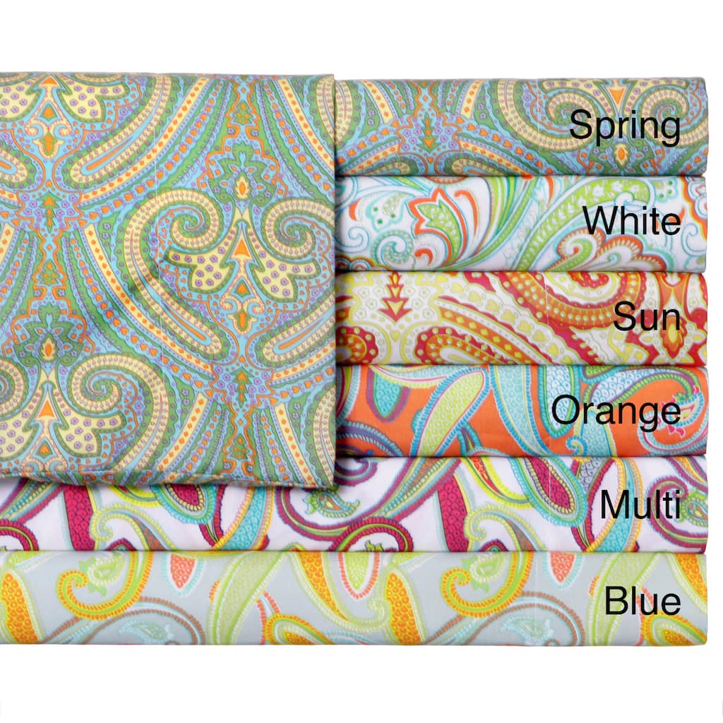 Expressions Paisley Print Easy Care Sheet Set