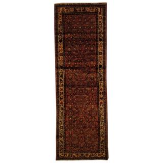 Herat Oriental Persian Hand-knotted Tribal Geometric Hamadan Wool Rug 