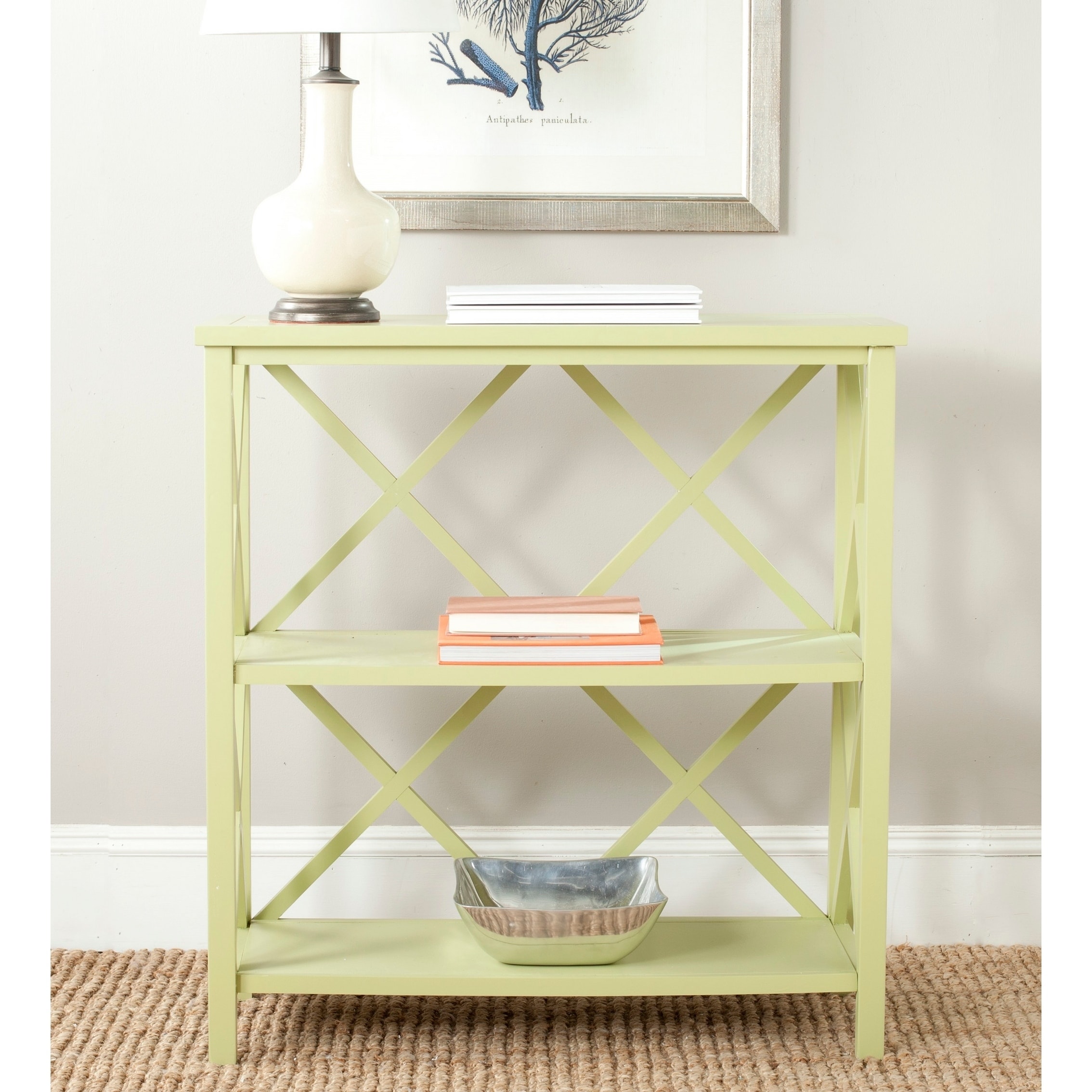 Safavieh Liam Avocado Green Open Bookcase