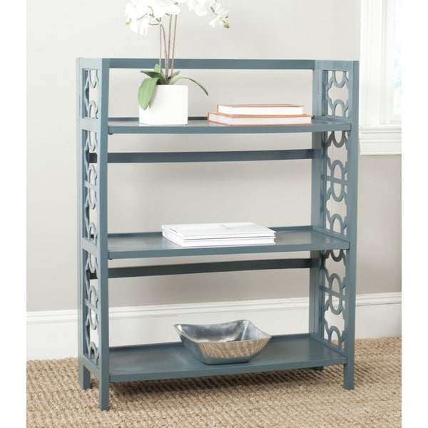 Shop Safavieh Natalie Teal Low Bookcase On Sale Free Shipping Today