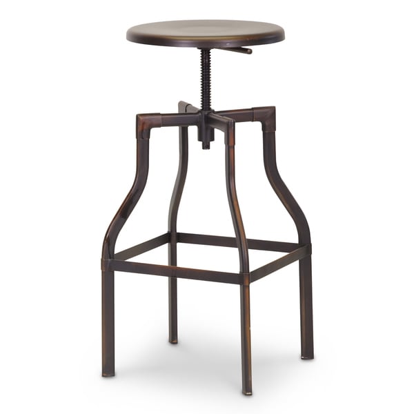 Shop Industrial Metal 2630" Adjustable Bar Stool by Baxton Studio Free Shipping Today