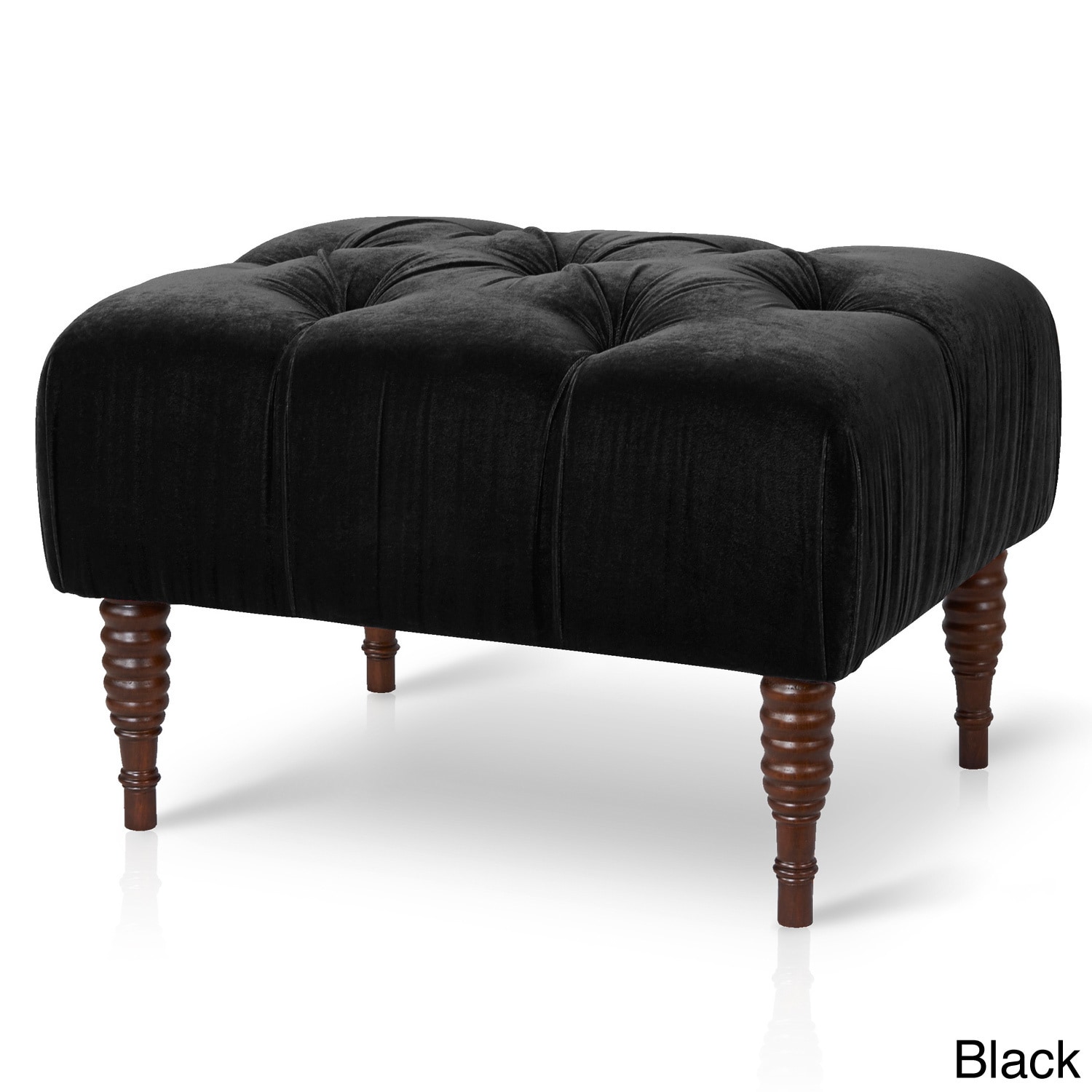 Ritz Tufted Velvet Ottoman