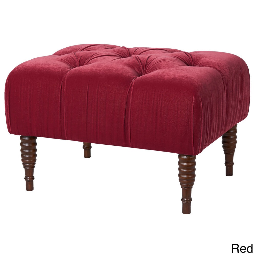 Ritz Tufted Velvet Ottoman