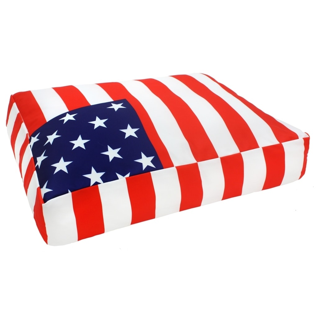 flag dog bed