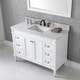 preview thumbnail 3 of 3, Virtu USA Tiffany 48 inch Single Sink White Vanity with Carrara White Marble Countertop with Backsplash