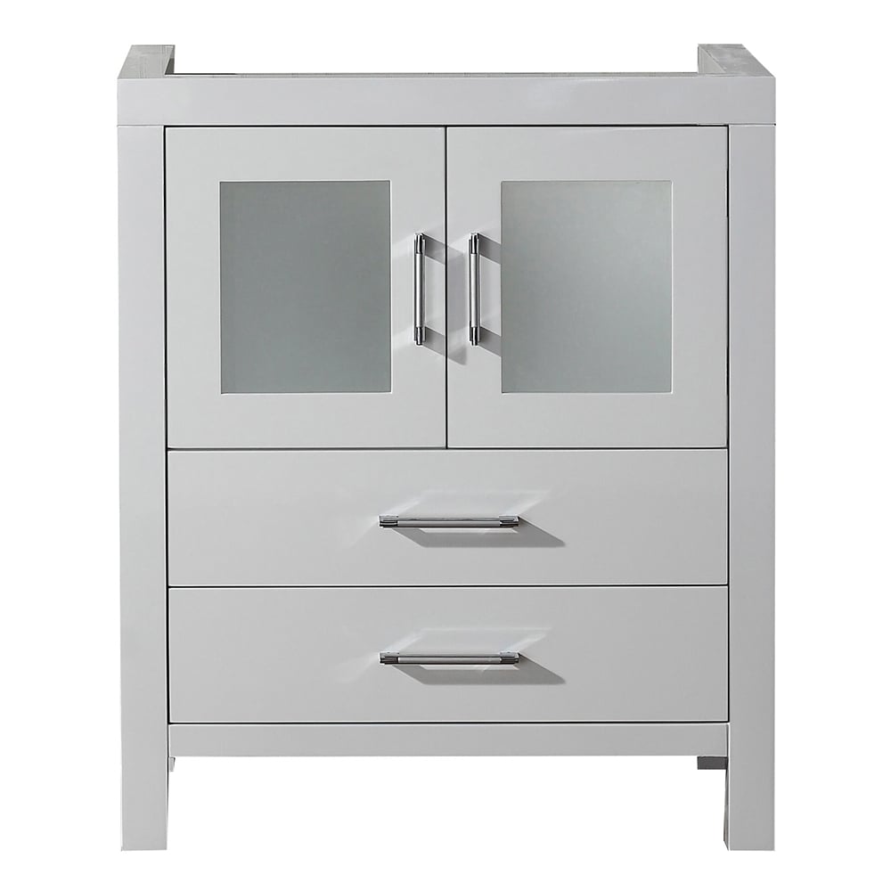 Virtu Usa Dior 28 inch White Single Sink Cabinet Only Bathroom Vanity