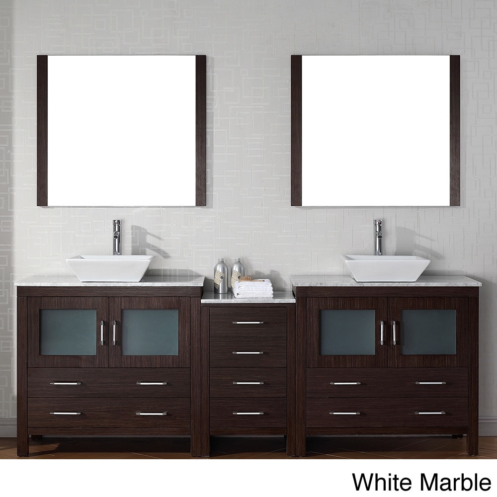 Virtu Virtu Usa Dior 82 Inch Double Sink Vanity Set In Espresso Espresso Size Double Vanities