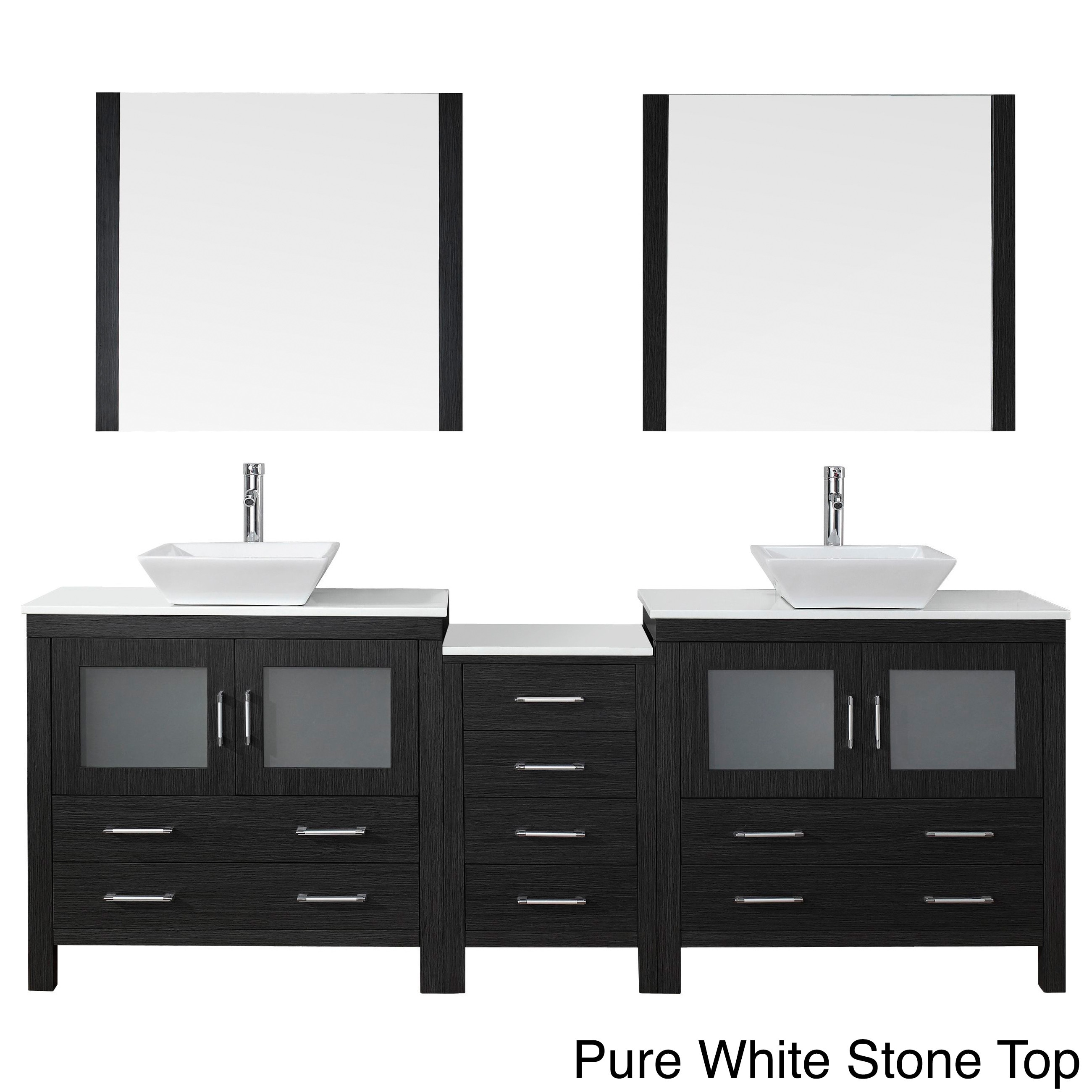 Virtu Usa Dior 90 Inch Double Sink Vanity Set In Zebra Grey Overstock 8910913 Virtu Usa Dior 90 Inch Double Sink Vanity Set In Zebra Grey Overstock 8910913