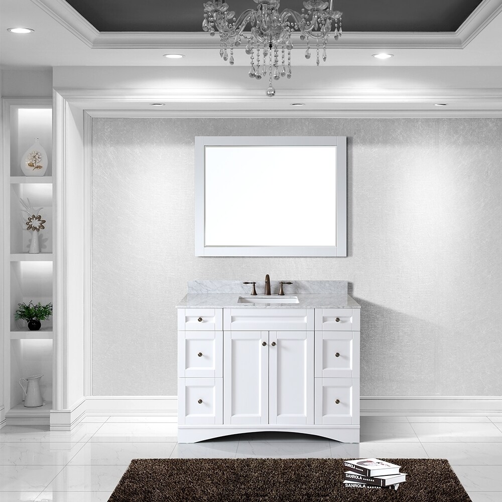 Shop Virtu Usa Elise 48 Inch Single Sink White Vanity With Carrara