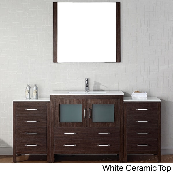 Silkroad Exclusive Pomona 72 inch Double Sink Bathroom Vanity