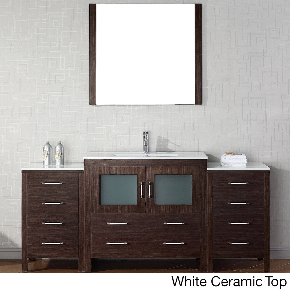 Virtu Usa Dior 72 Inch Single Sink Vanity Set In Espresso