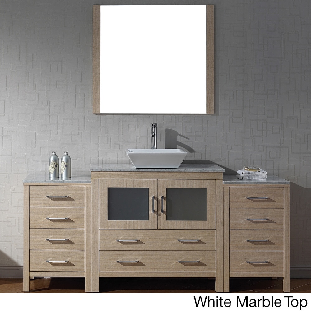 Virtu Usa Dior 72 Inch Single Sink Vanity Set In Light Oak