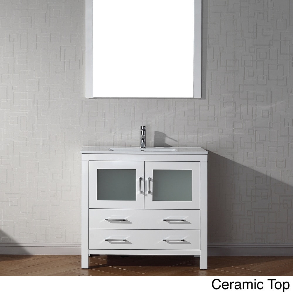 Virtu Usa Dior 36 Inch Single Sink Vanity Set In White