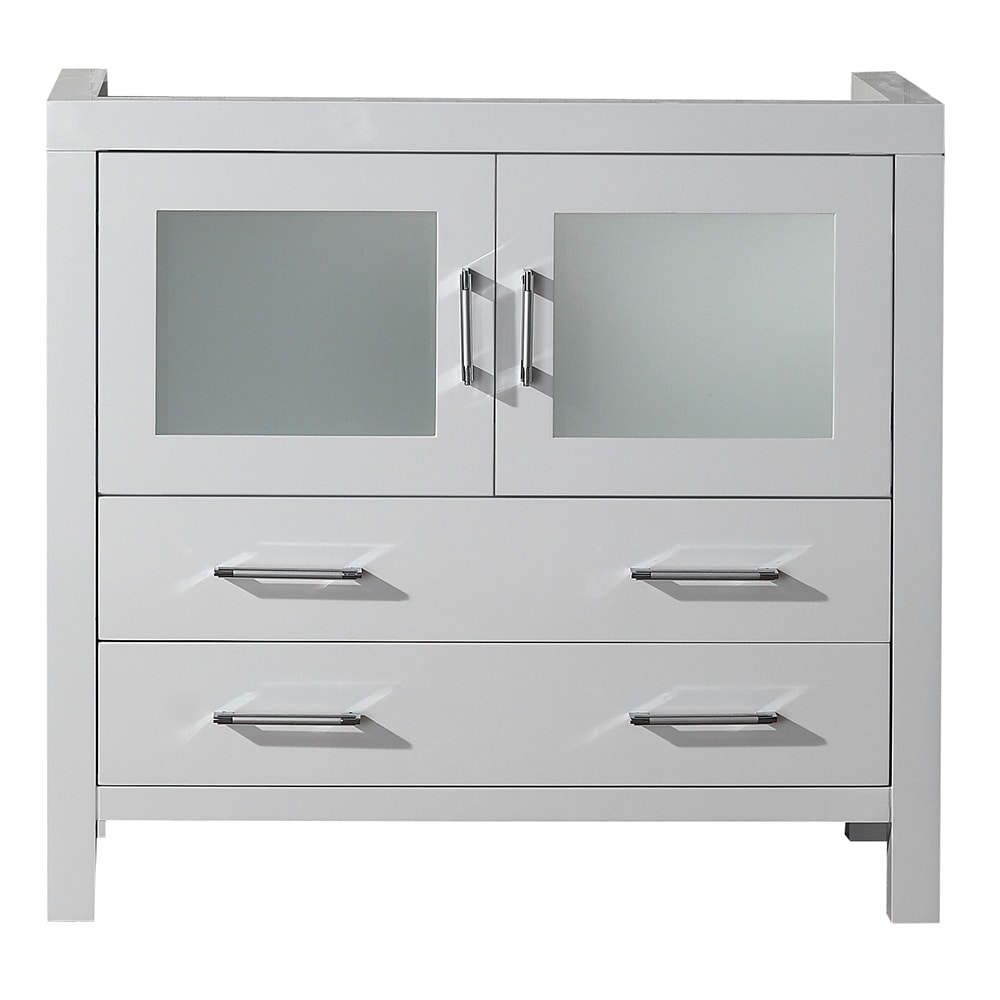 Virtu Virtu Usa Dior 36 inch White Single Sink Cabinet Only Bathroom Vanity White Size Single Vanities