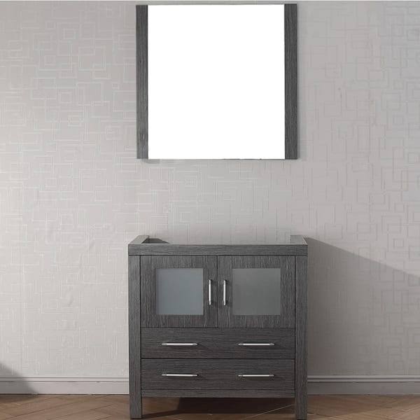 Shop Virtu Usa Dior 36 Inch Zebra Grey Single Sink Cabinet Only Bathroom Vanity Overstock 8910944